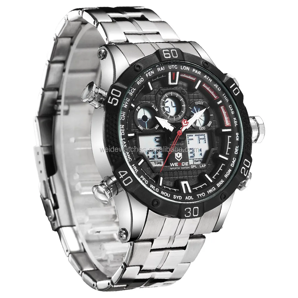 
Weide WH6901-1C Men Stainless Steel Original New Design Multifunction Innovative Product Sport Best Selling In Europe Watch 
