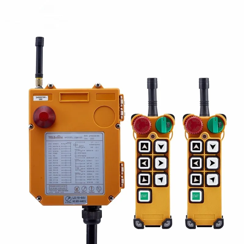 Uting wireless radio remote control F24-6S 2 Transmitter to 1 receiver for  crane and hoist  UHF or VHF 18-65v and 65-440V