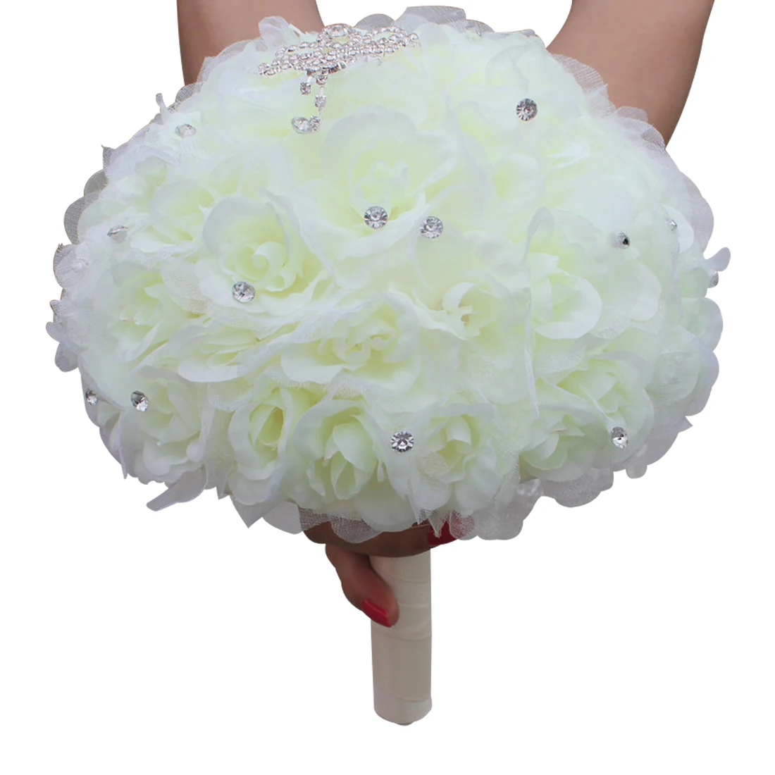 
Haoxie 20CM Custom White Wedding/party/home Decorative Flowers Beautiful Indoor Artificial Tulip Bouquets rose Flower 