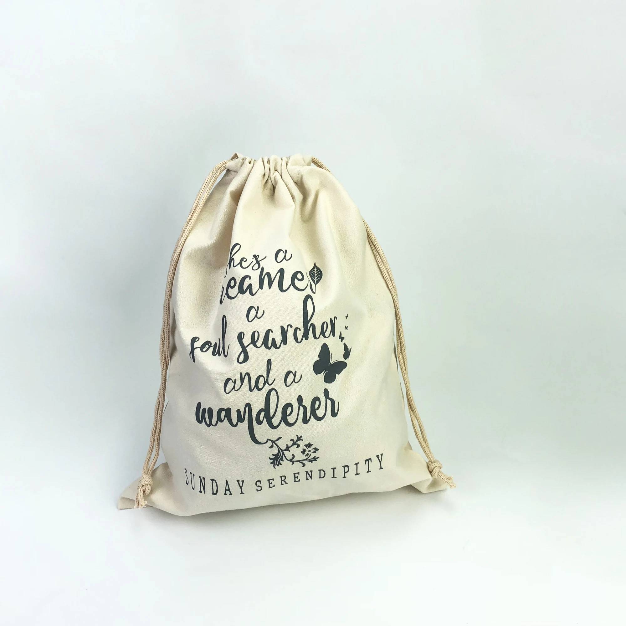 Лидер продаж роскошные фирменные упаковочные изделия хлопковый пылесборник на шнурке