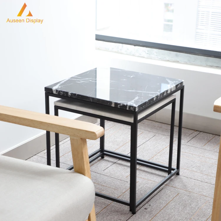 
High quality European simple square marble top table 