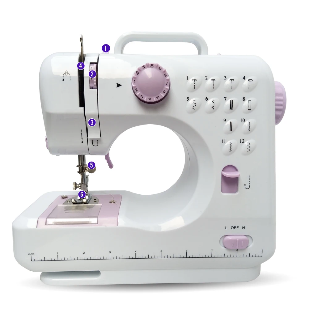 Сверхмощный 12-stitch мини швейные машины бытовые