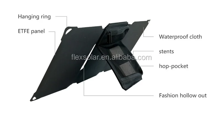 Flexsolar 15,3 Вт наружный водонепроницаемый Etfe Sunpower сотовый для Iphone Ipad Rohs внешний аккумулятор Солнечное зарядное устройство для телефона