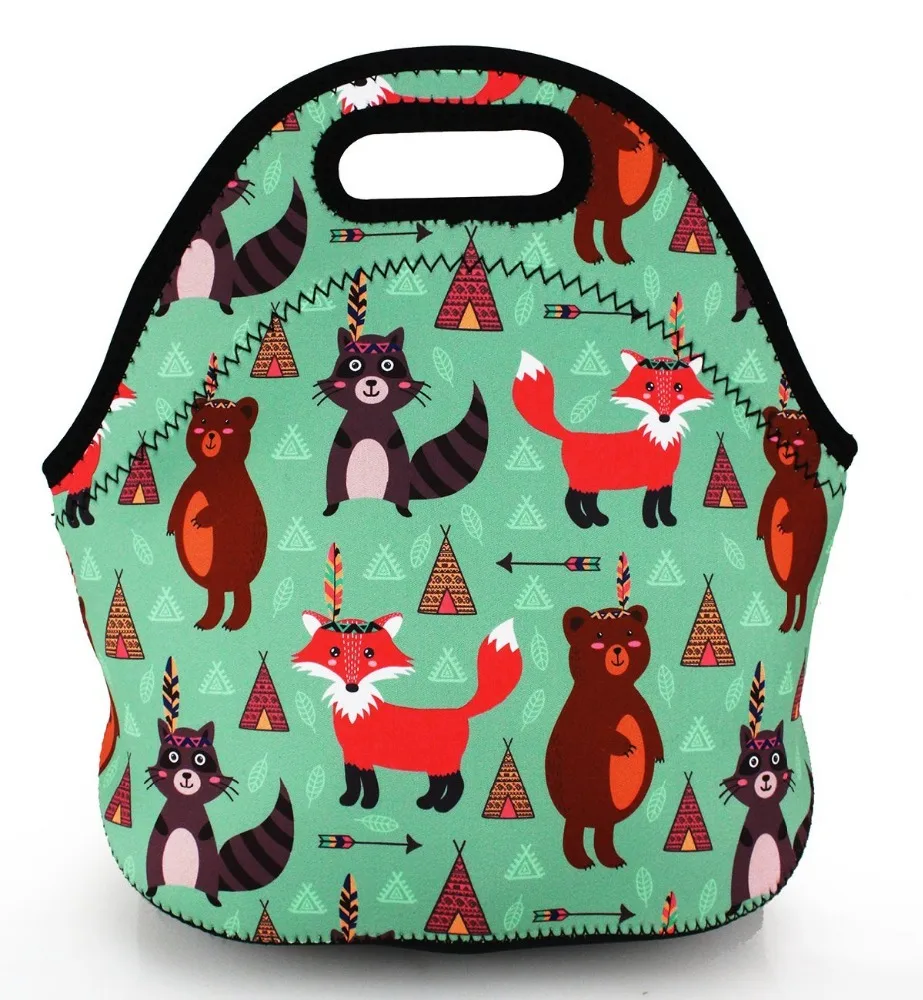 Fashionable Neoprene Insulated Lunch Bag Tote Cooler Bag