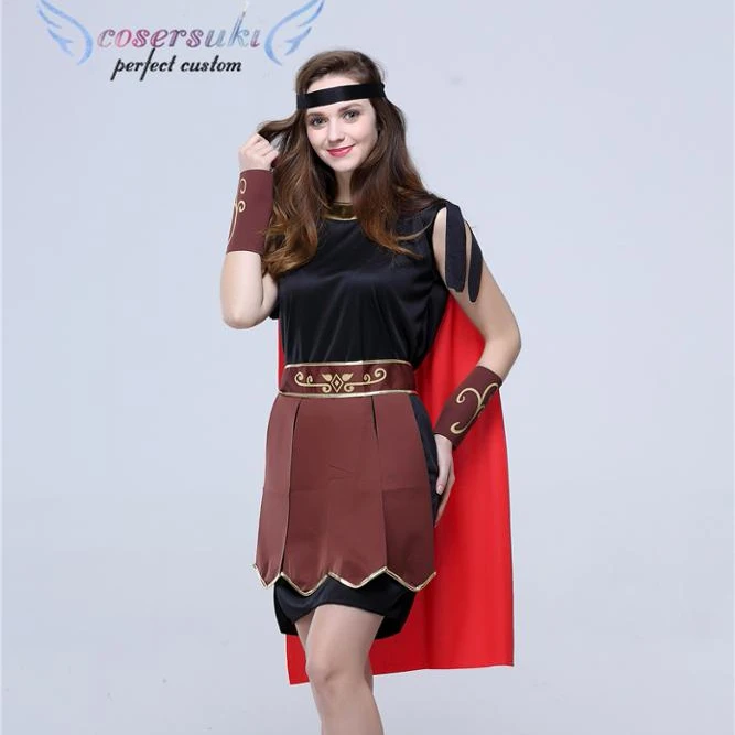 Halloween cosplay masquerade ancient Roman Spartan warrior  party clothes adult female samurai performance clothing