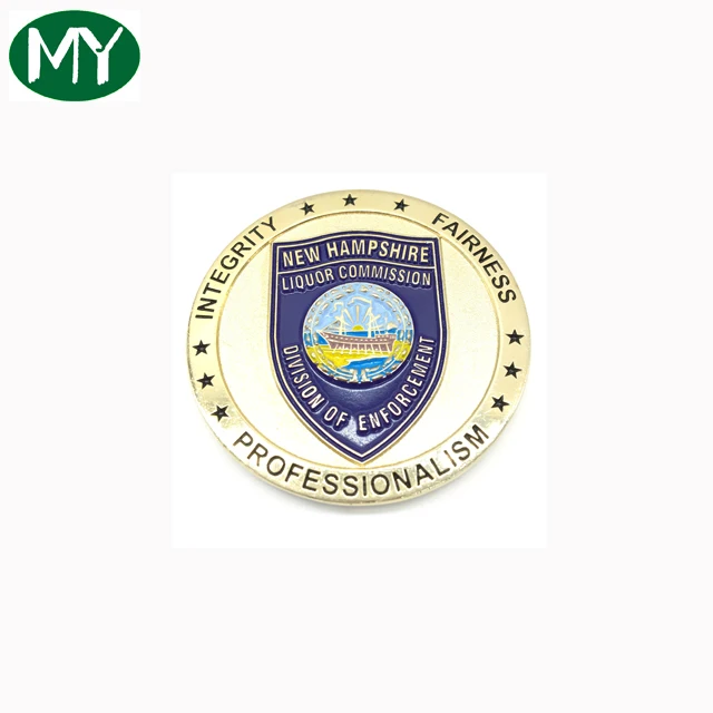 Factory free design custom antique gold challenge copy coins