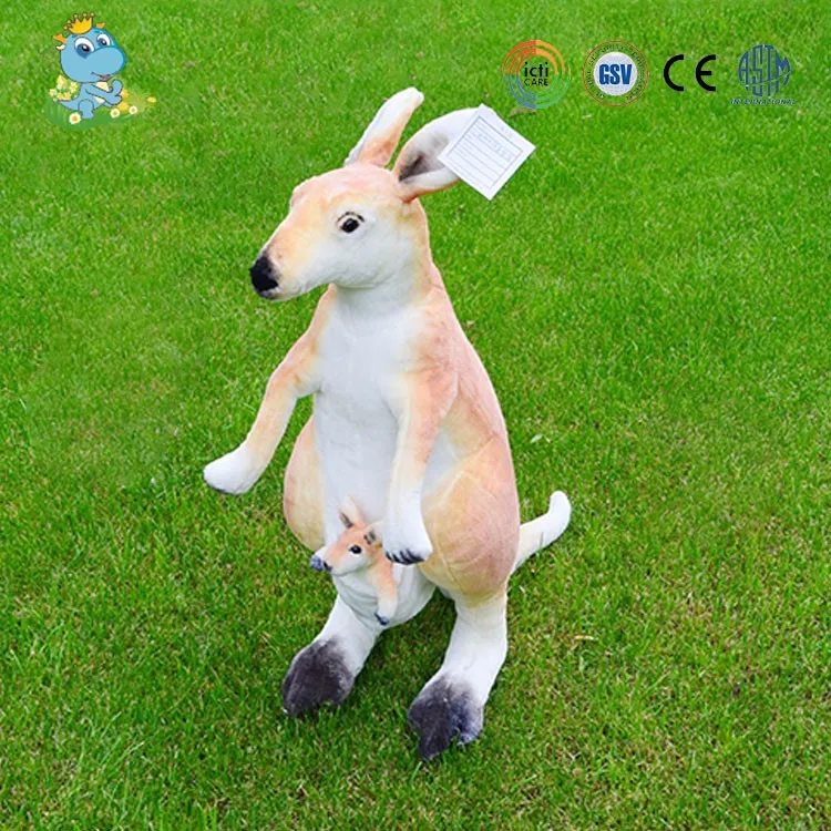 ICTI Custom wholesale jumping kangaroo plush toys for child