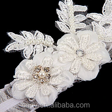 Что-то белое винтажное кружевное Свадебные Подвязки Набор