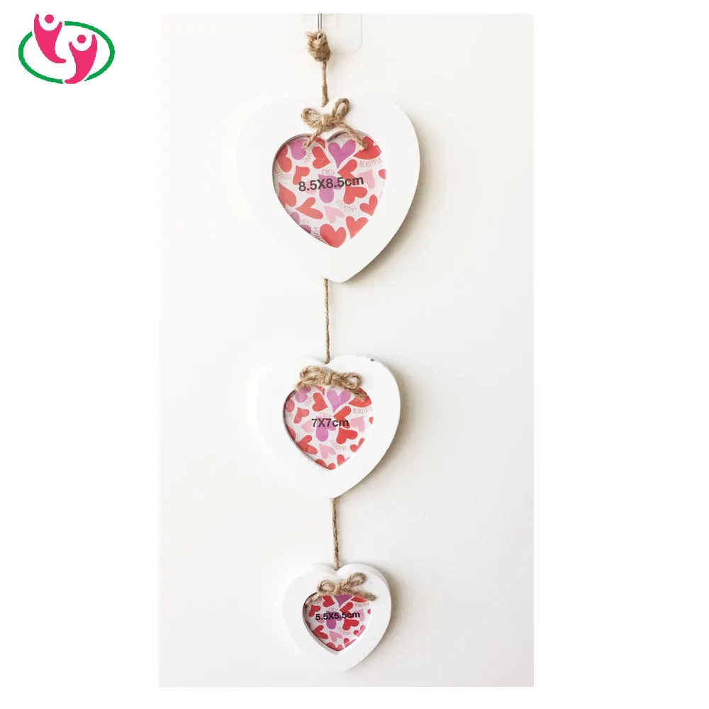 Novelty Heart Shaped Hanging Wood Photo Frame
