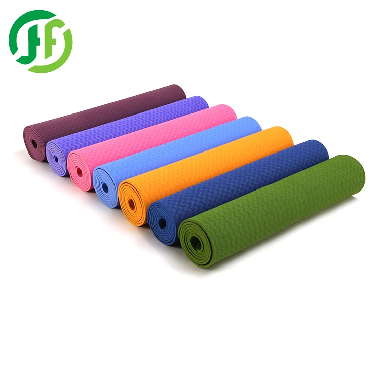 Высококачественный Противоскользящий термопластичный эластомер 6 мм экологически чистый коврик для йоги с индивидуальным принтом