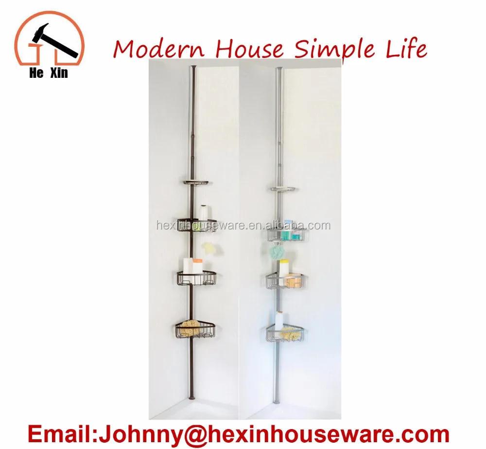 
high quality fasion design tension pole shower caddy 