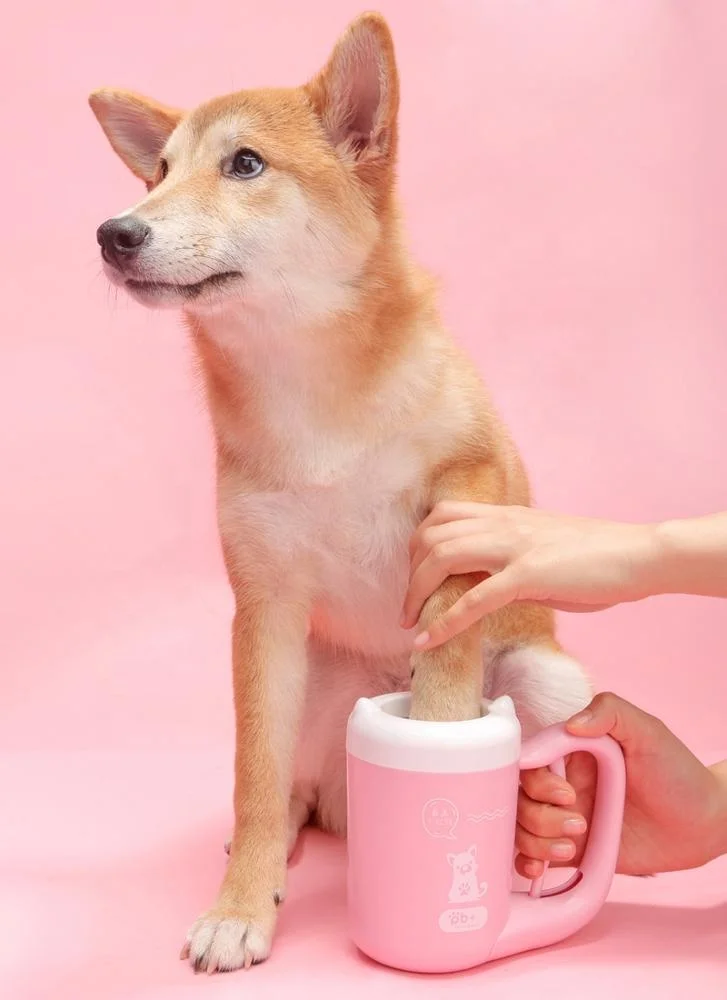 Pet Dog Foot Cleaning Cup Tools Silicone Washing Brush Claws Machine