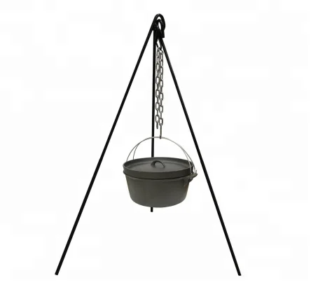 Hot sales Camping Cast iron Dutch oven & Tripod for Bivouac