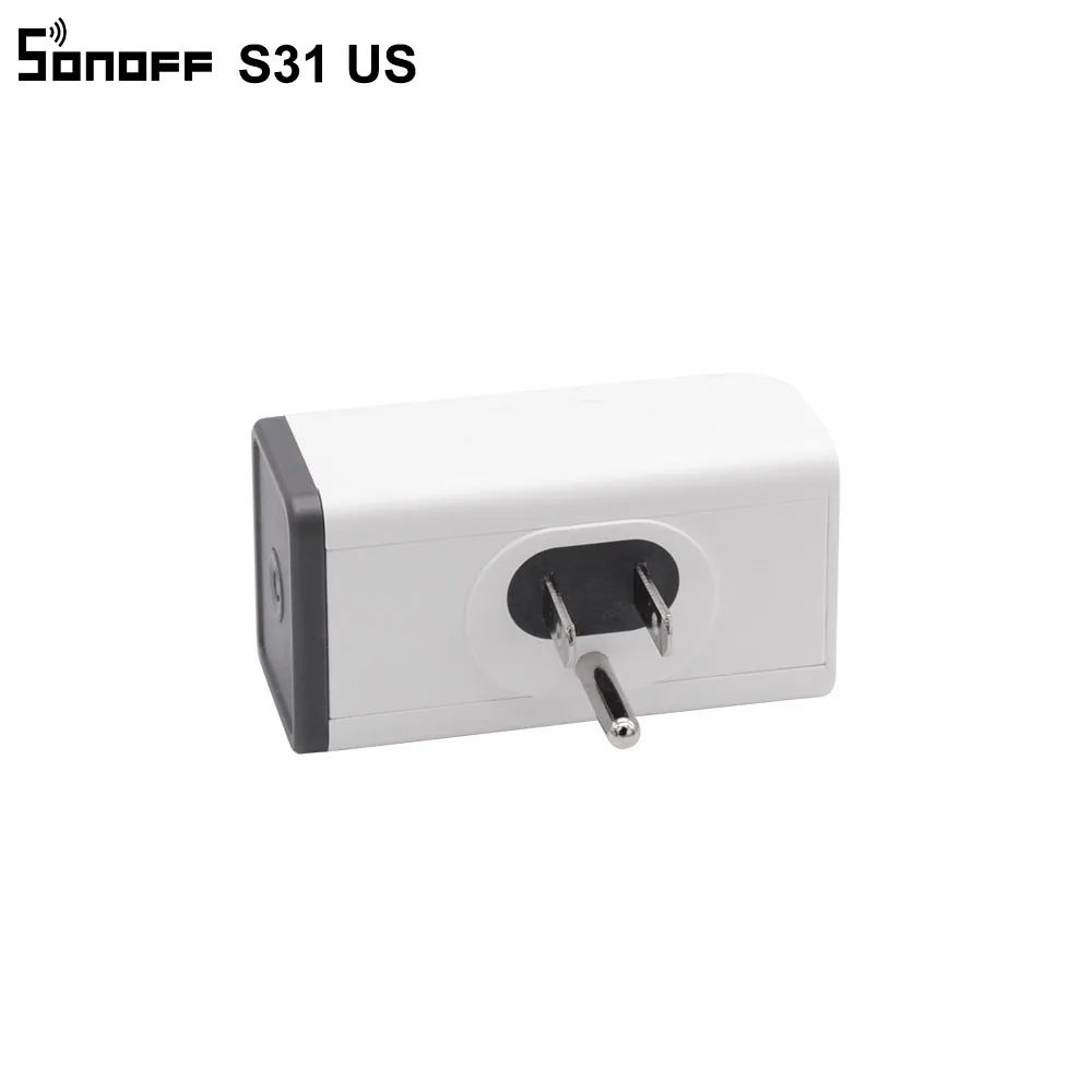 SONOFF S31 US Mini Wifi Wireless Remote Control Timer Plug Smart Home Power Socket Consumption Monitor Works with IFTTT Alexa