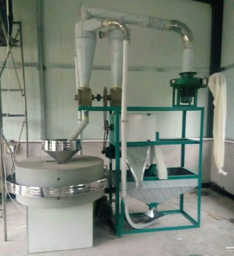 Traditional green healthy stone flour mill Home use mini stone wheat corn flour mill for sale Semolina stone mill machine