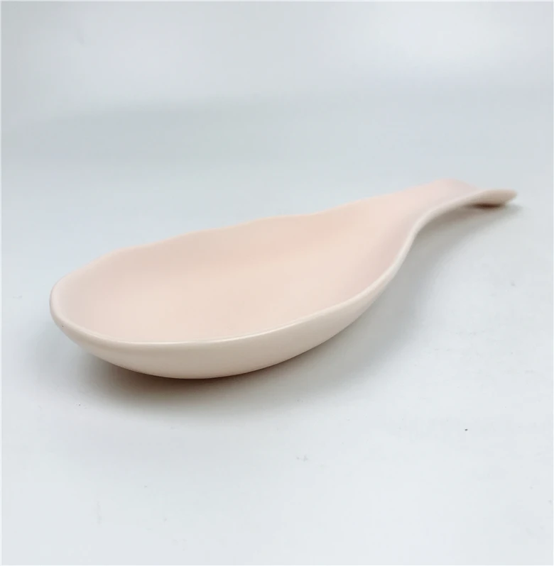 Hot sale Ceramic Porcelain Terracotta stoneware color glazed Spoon Rest