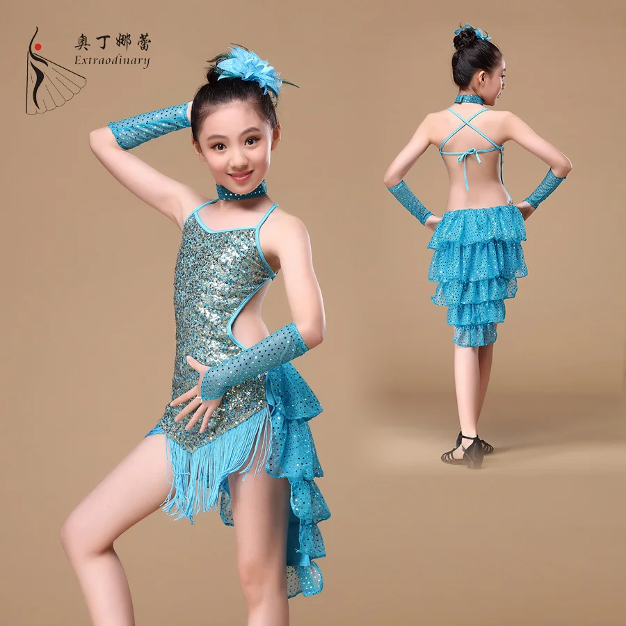 TL00991 new arrival wholesale latin dance dress child dresses