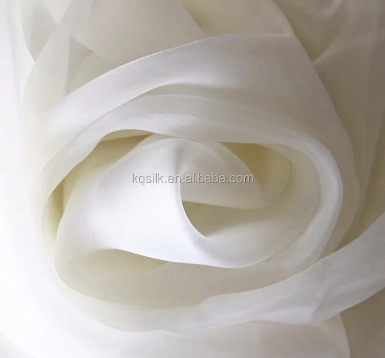 
nature romantic transparent big floral daisy print pure silk organza 