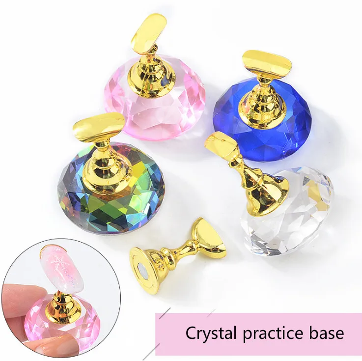Nail Tip Display Crystal Gem Holder Nail Art Practice Magnetic Nail Holder
