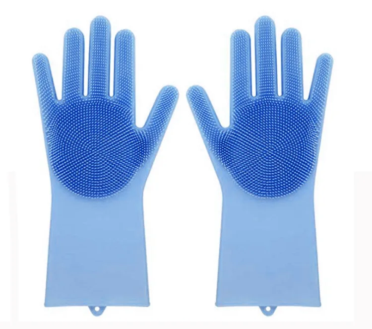 Magic Heat resistant kitchen  dish  scrubbing scrubber brush  Silicone washing gloves