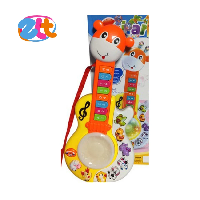Electric plastic educational musical toys for kids guitar
