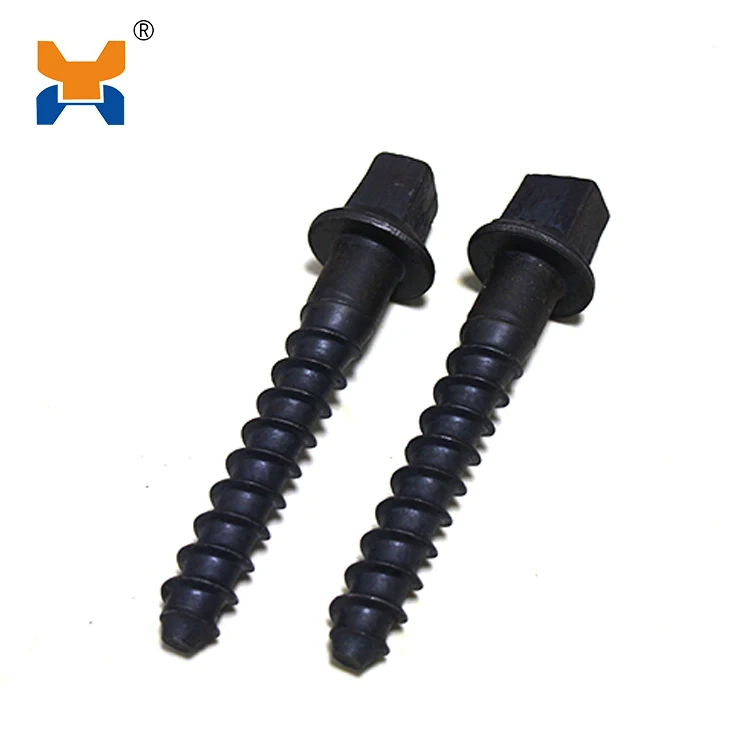 China Yixin Manufacture Supply Mild Steel Railway Screw Spikes For Railroad