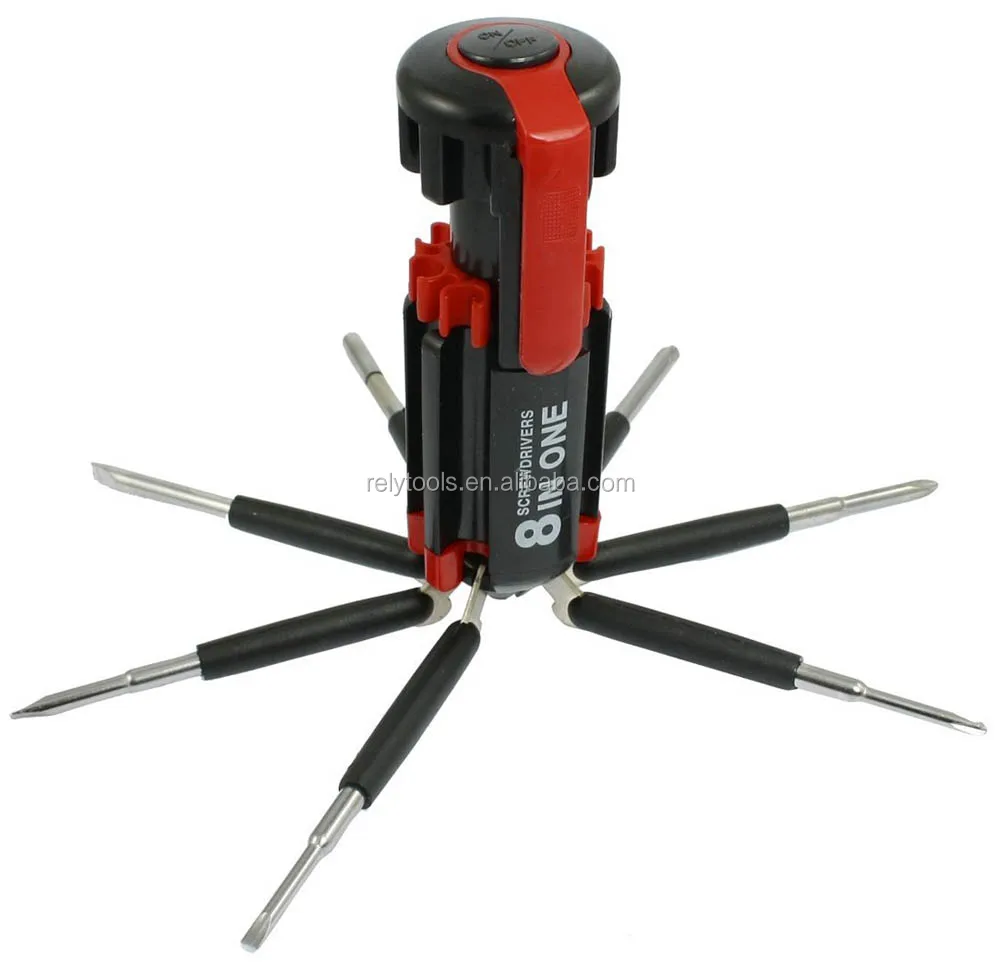 8 in 1 6 LED torch multi-function screwdriver