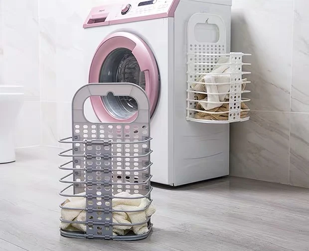New Trending on Amazon Hot-selling Cheap Portable Storage Basket Folding Laundry Basket for small apartment