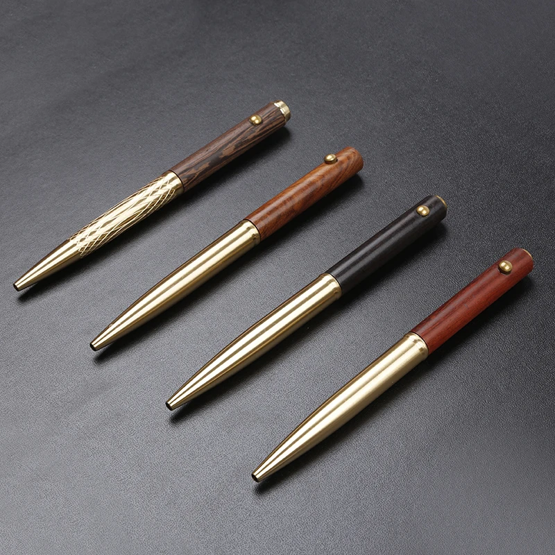 High end wooden pen no oxidation brass no ink leak brass and wood ball pen fast delivery