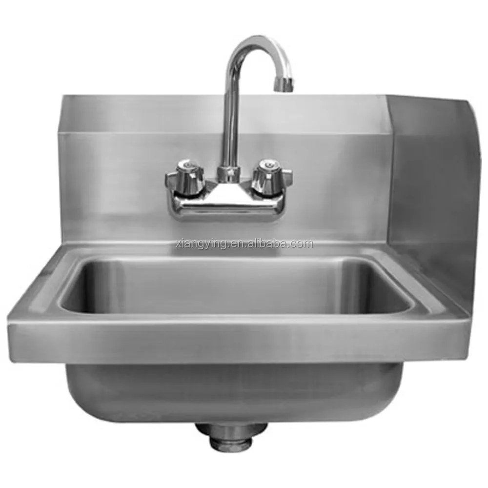NSF Commercial kitchen Wall Mount stainless steel Hand Basin hand washing sink with faucet High quality welded sink