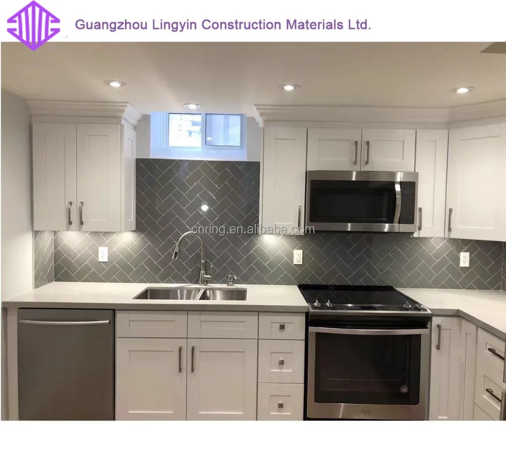 Europe Shaker style WHITE/Green /blue wooden kitchen cabinets wholesale