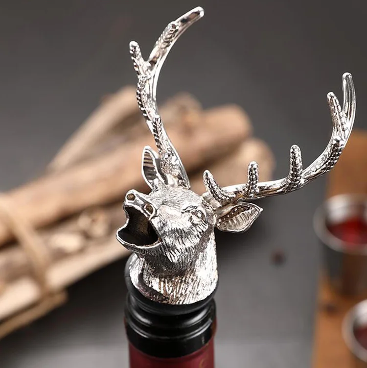 Factory directly stag head pourer and customized deer head wine pourer