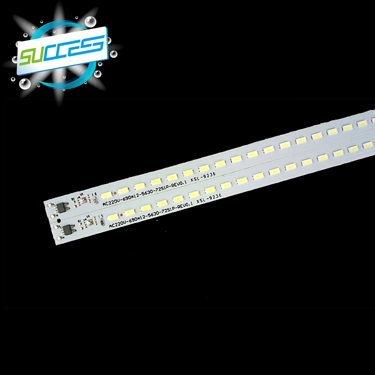 
220v 72leds smd5730 led rigid strip light pcb board bar design 