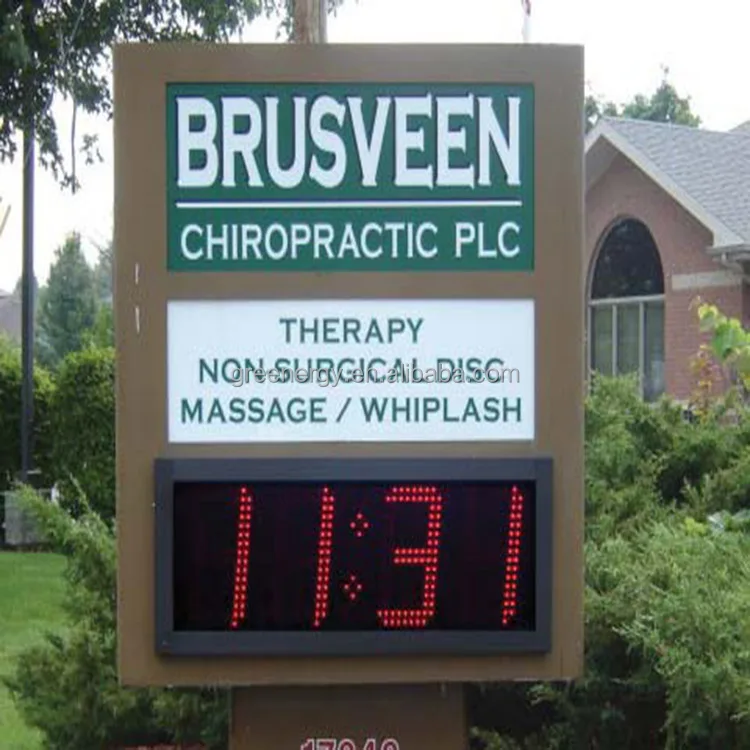 Outdoor Led Clock /time/date /temperature Sign led sports timer display