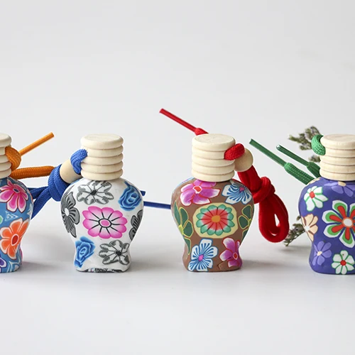 High quantity fish shaped Clay car perfume hanging car air freshener bottle