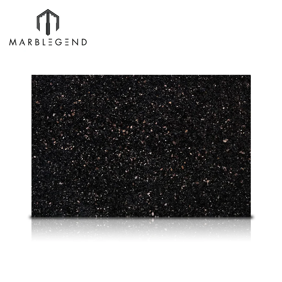 
Indoor decoration material black galaxy granite kitchen countertop 
