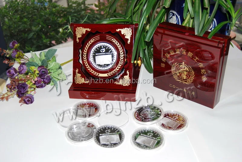 mdf solid wood coin display box