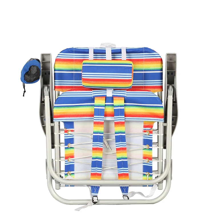 Backpack Plastic Hiking Foldable Camping Beach Chair with Storage Pouch