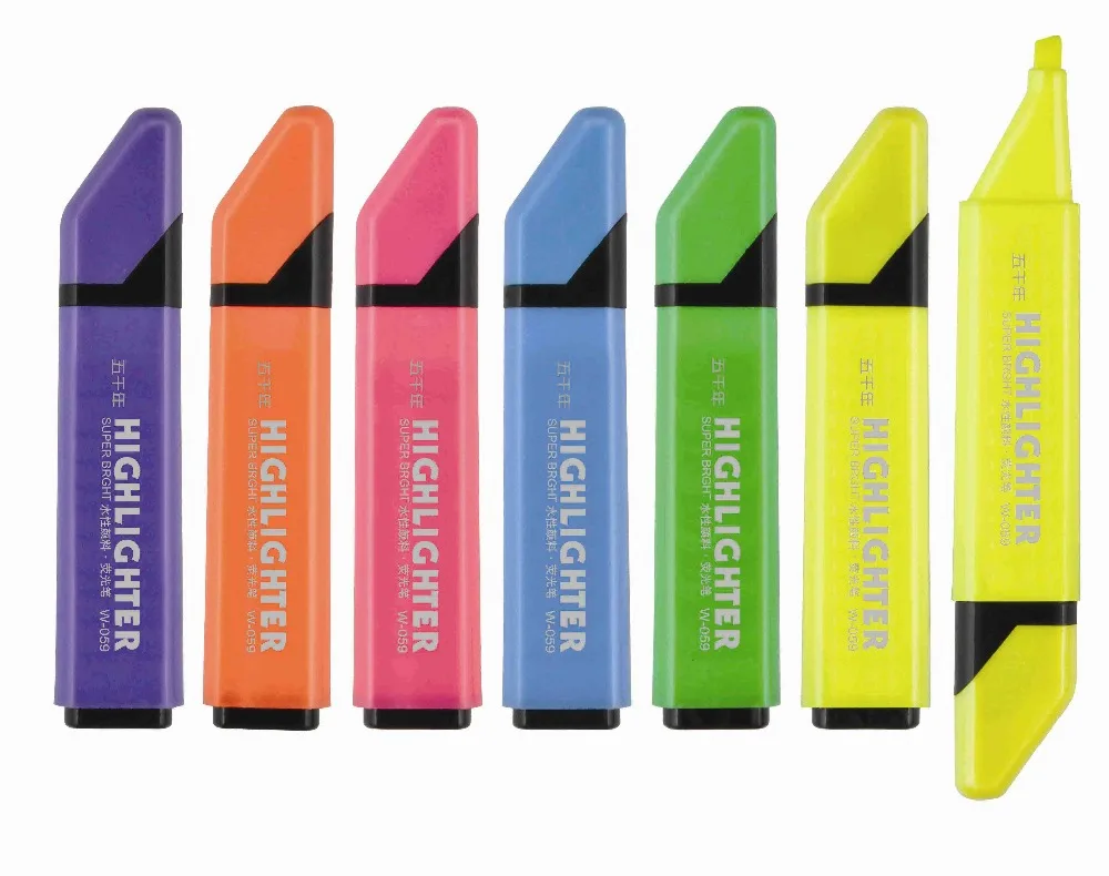WQN Highlighter Pen/Classic highlighter pen 6 color highlighter