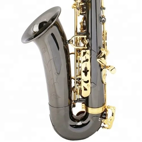 
Professional Case Black Nickel Plated and Gold Keys B Flat Tenor Saxophone 