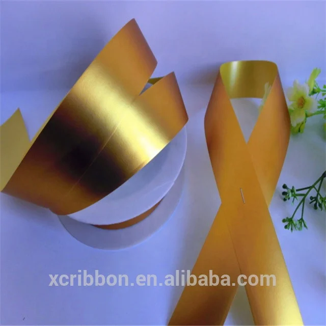 bsci factory gold metallic pp ribbon