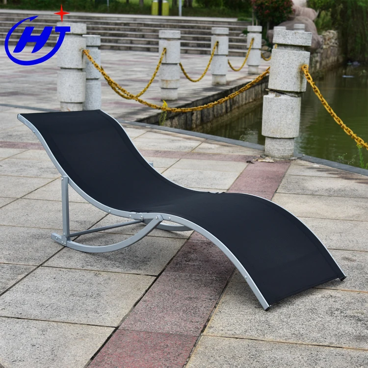 
UKEA Waterproof Garden Recliner Sun Lounger Aluminum Wave Lounger 