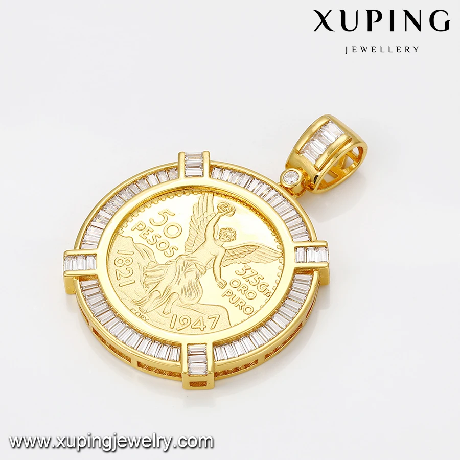 33065 xuping fashion gold pendant designs men pendant