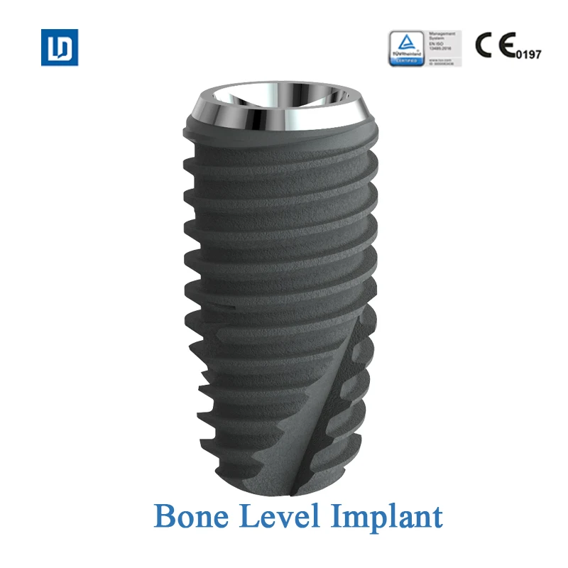 CE certificated titanium based dental cemented abutment for bone level system