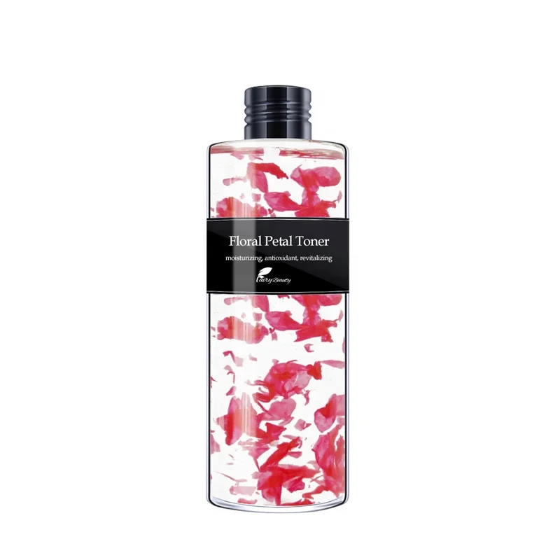 OEM good quality alcohol free vegan rose water flower petal moisturizing halal skin toner