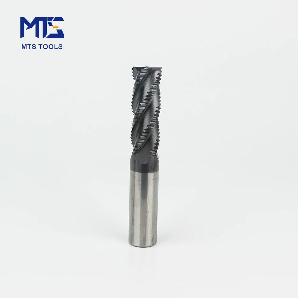 MTS HRC45/55/65 4 flutes TiSiN coating with the very high surface hardness  the carbide roughing end mill cutters