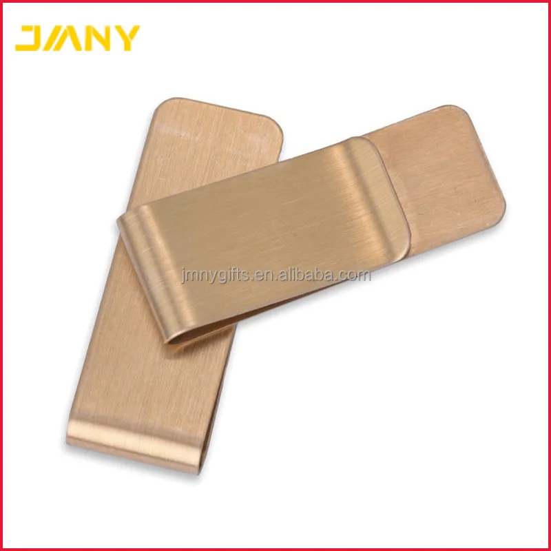 Custom Engraving Gold Classic Mirror Stainless Steel Metal Money Clip