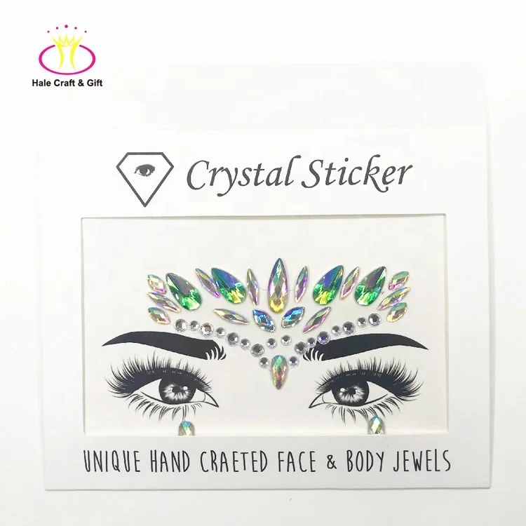 Best Design Hot Cheap Rhinestone Crystal Eyeliner Sticker For Face