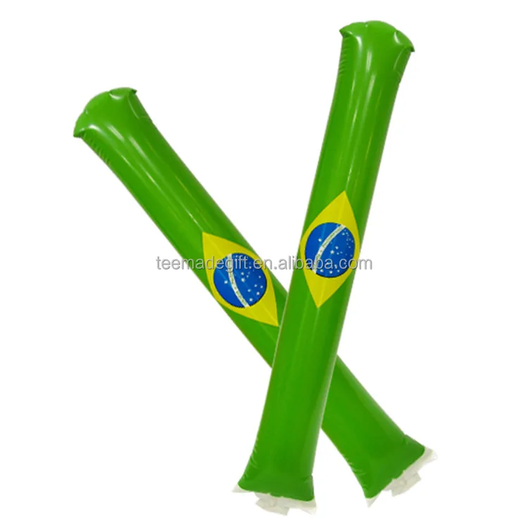
2018 Russia world cup inflatable Brazil flag design cheering sticks for fans 