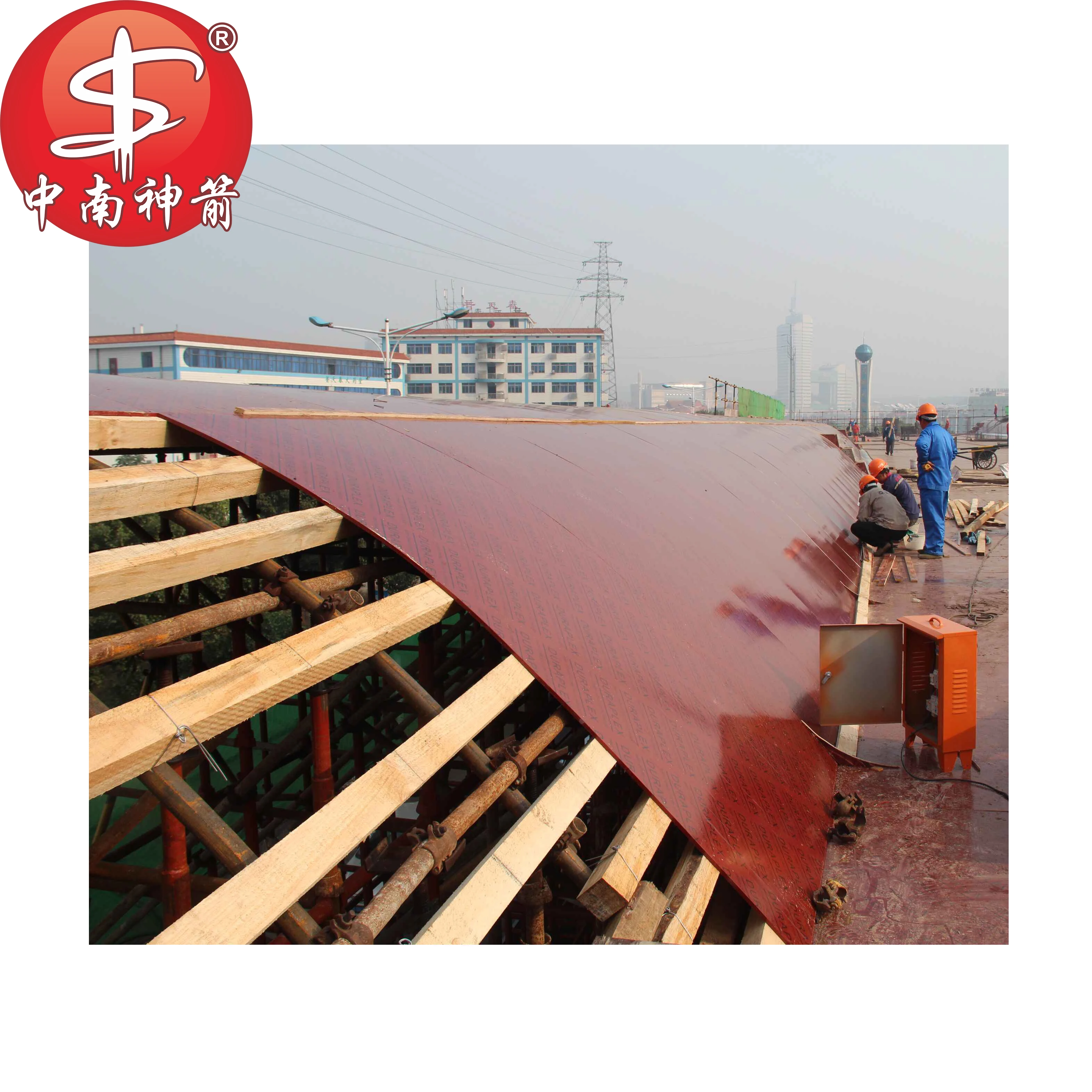 ZNSJ High Quality Bamboo Film Faced Plywood for Bridge Construction
